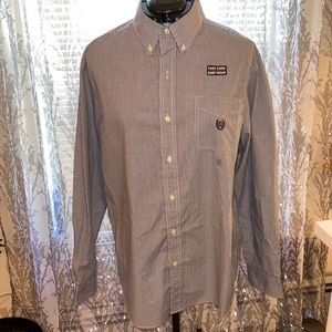 Men’s Large Chaps Easy Care button down long sleeve shirt. New with tags.